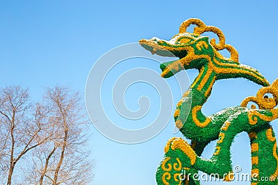 Green dragon Statue Editorial Stock Photo