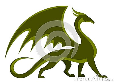 Green dragon Vector Illustration