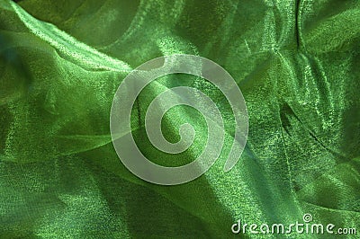 Green Drapery Stock Photo