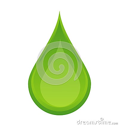 Green drop Vector Illustration