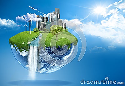 Green earth Stock Photo