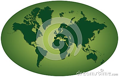 Green earth planisphere Vector Illustration