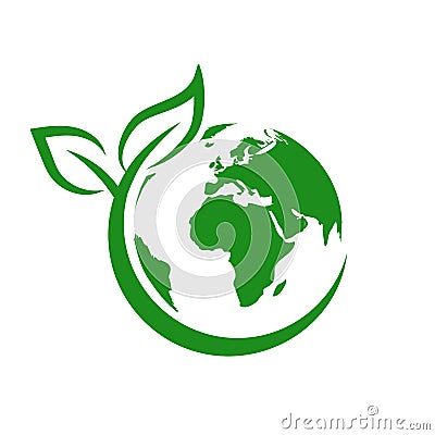 Green earth, World Environment Day, concept of saving the planet â€“ stock vector Vector Illustration