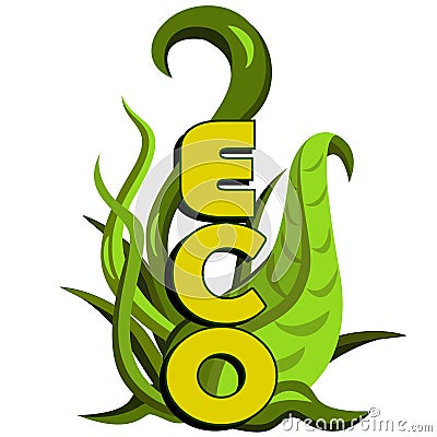 Green eco design. Ecology concept. Vector eps10 Vector Illustration