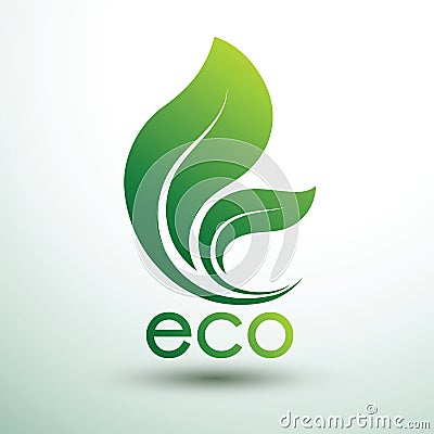 Green eco labels concept Vector Illustration