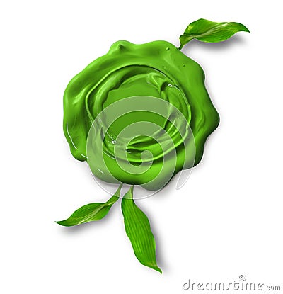 Green eco warranty seal Stock Photo