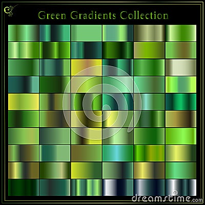 Green ecology vector gradients set Vector Illustration