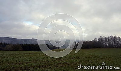 Green Eifel landscape photographed on a day Stock Photo