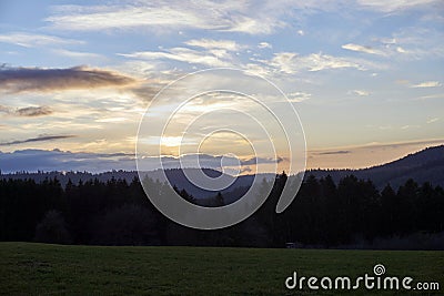 Green Eifel landscape photographed on a day Stock Photo