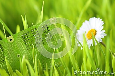 Green electric technology Stock Photo