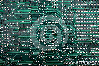 Green electrical plate texture Stock Photo