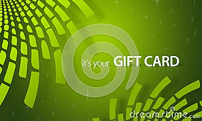 Green Elements Gift Card Stock Photo