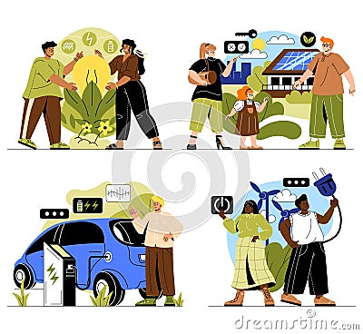 Green energy concept Vector Illustration