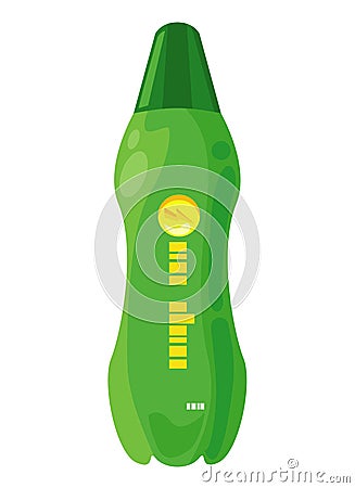 green energy drink bottle Vector Illustration