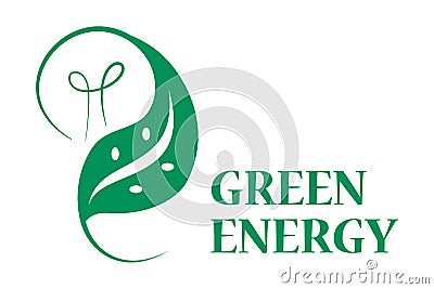 Green energy logo concept. Ecology and environment Stock Photo