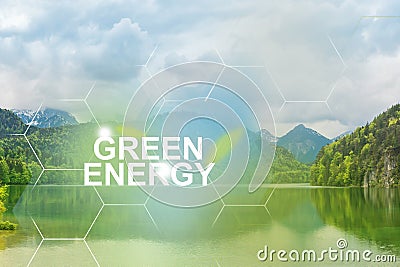 Green energy sources for clean and healthy future of planet. Stock Photo