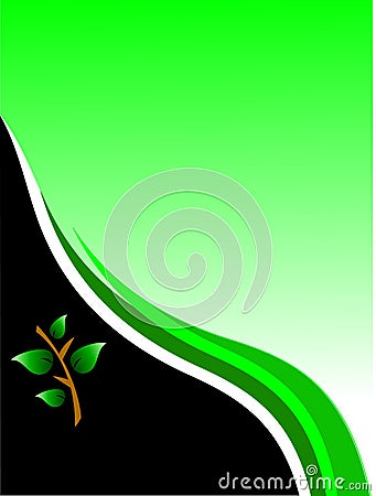 Green Environmental Business Card Vector Illustration