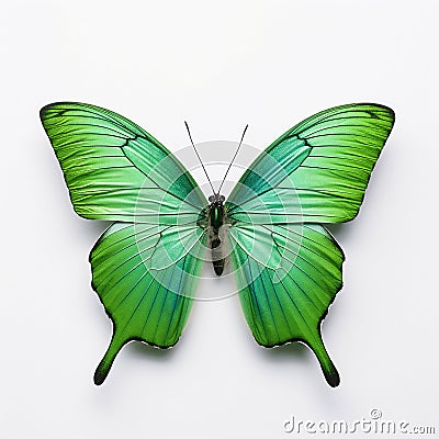 Green exotic butterfly Stock Photo