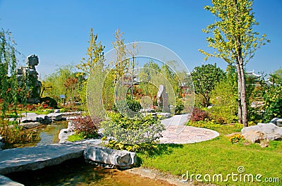 Green Expo Garden in Zhengzhou Stock Photo