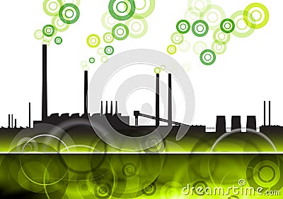 Green factory Vector Illustration