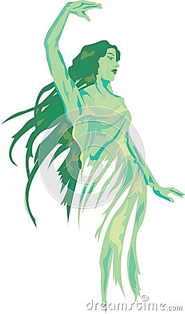 Green Fairy Absinthe Vector Illustration