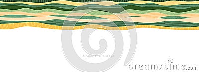 Green farm, abstract agriculture, garden template, field layout vector textured illustration. Green nature pattern, crop Vector Illustration