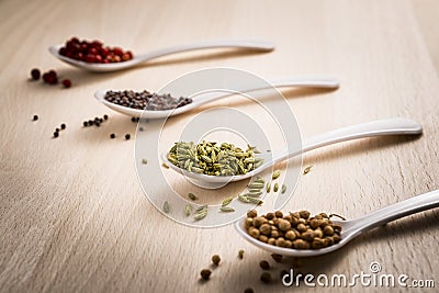 Green fennel seeds Stock Photo