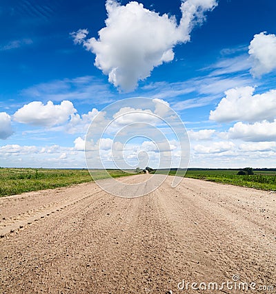 Green field under midday sun Stock Photo