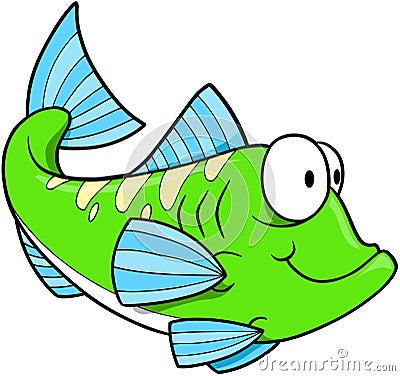 Green fish Vector Stock Photo