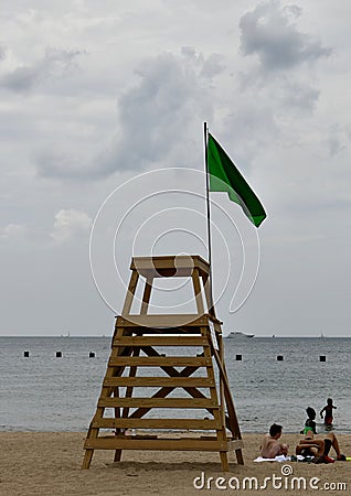 Green Flag Beach Editorial Stock Photo