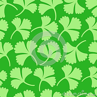 Green floral seamless pattern Vector Illustration