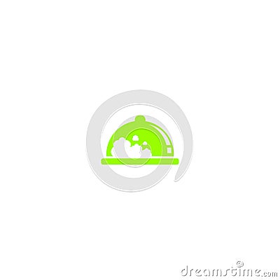 Green food logo design Stock Photo