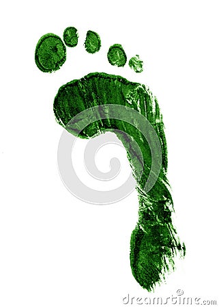Green footprint Stock Photo