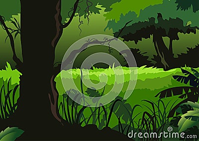 Green forest Vector Illustration