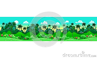 Green forest. Vector Illustration