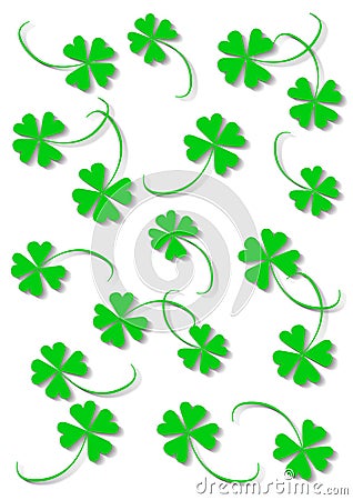 Green four leaf clover Stock Photo