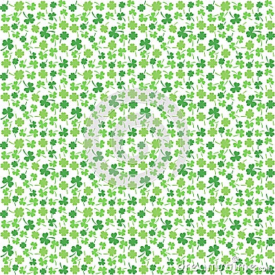 Green four and three leaf clover Vector Illustration