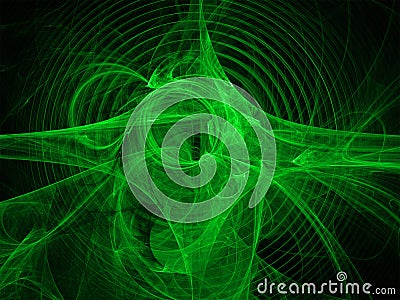 Green fractal image Stock Photo