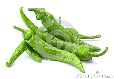 Green fresh chili pepper Stock Photo