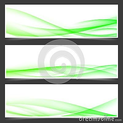 Green fresh spring web header footer templates Vector Illustration