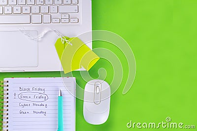 Green Friday background Stock Photo