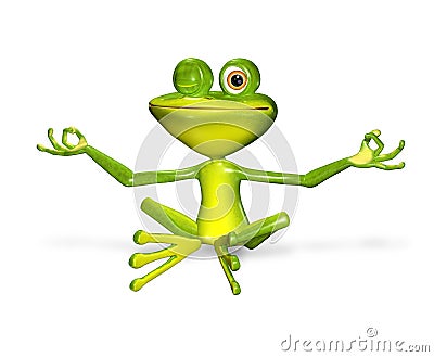 Green frog Cartoon Illustration