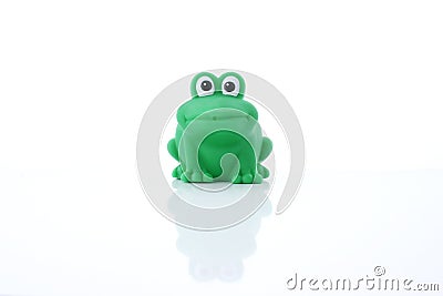 Green frog children's toy Stock Photo