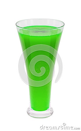 Green fruit flavor soft drink Stock Photo