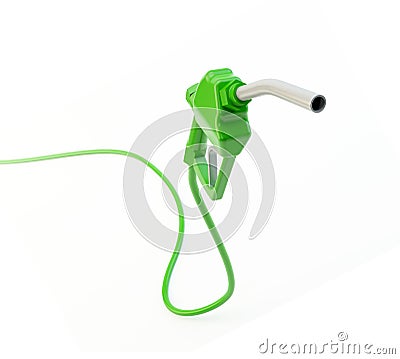 Green fuel nozzle Stock Photo