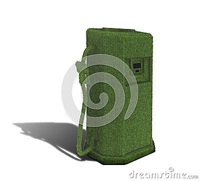 Green fuel pump Cartoon Illustration
