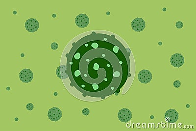 Green Fungus Mucormycosis disease symbols - vector illustration Vector Illustration