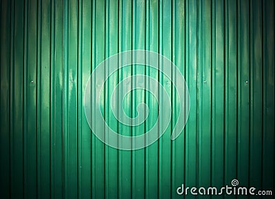 Green galvanized iron wall background Stock Photo