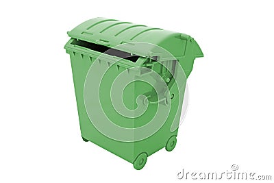 Green garbage container Stock Photo