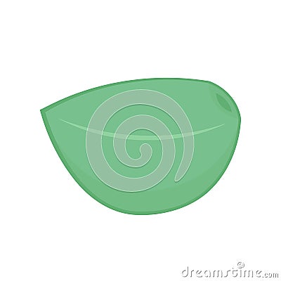 Green Garlic. Vector Cartoon Fresh Whole Garlic. Vector Illustration